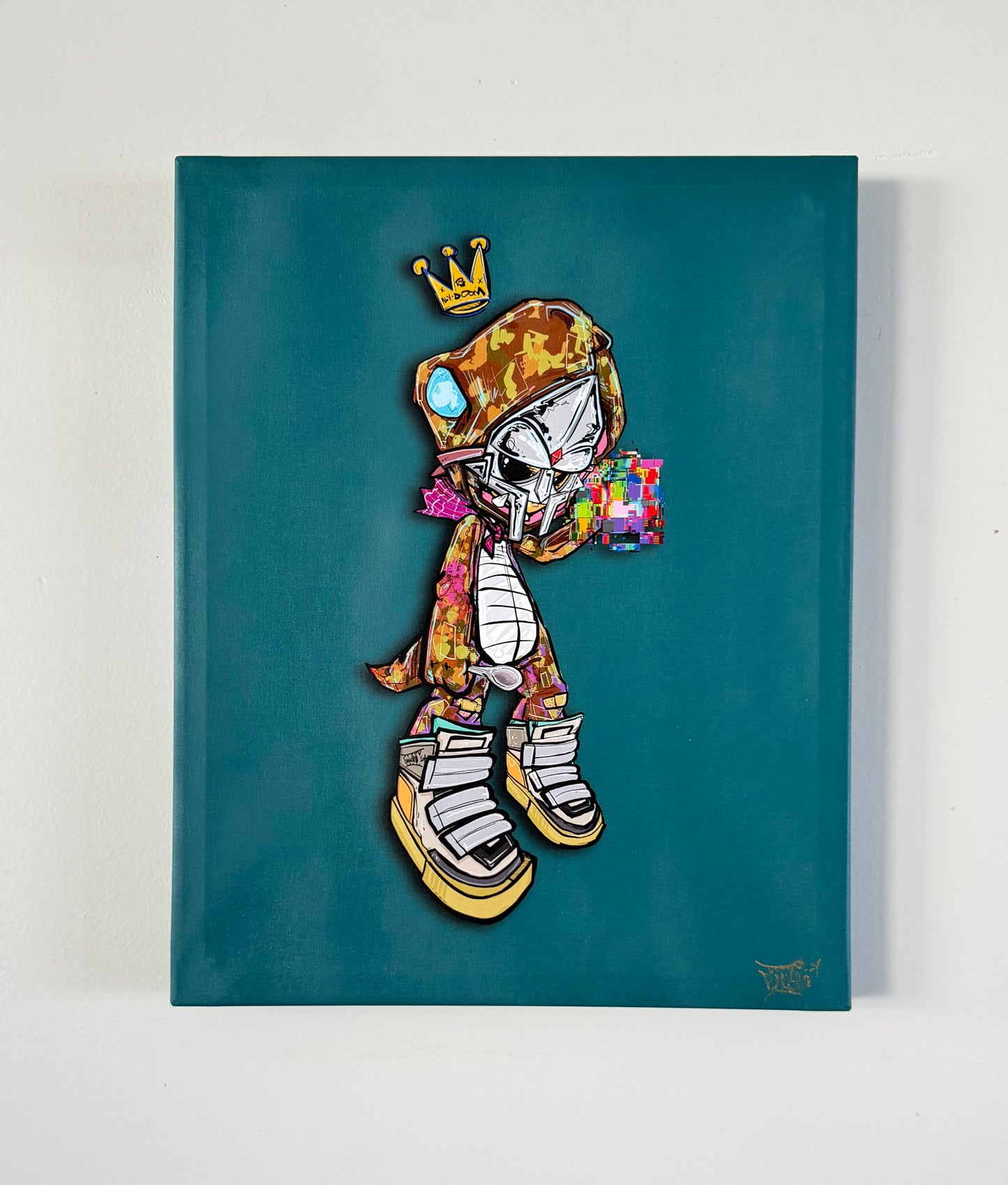 DOOMINATION ALYDOOM CAMO Stretched Canvas Print 16 1/4”x20 1/4”