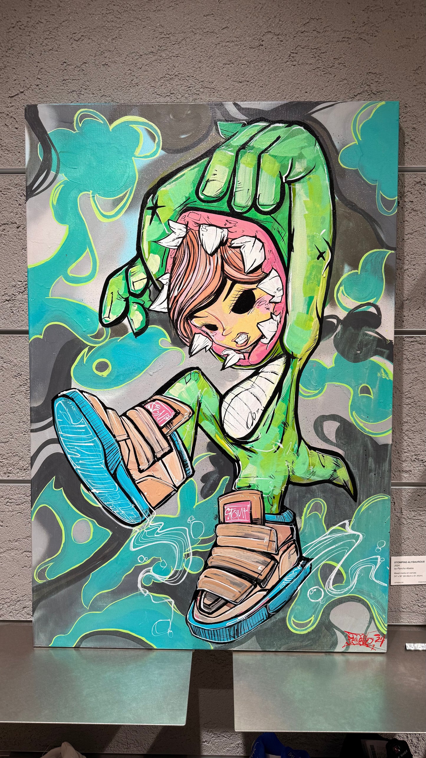 “STOMPING ALYSAURUS” Original Art Work 24”x36”