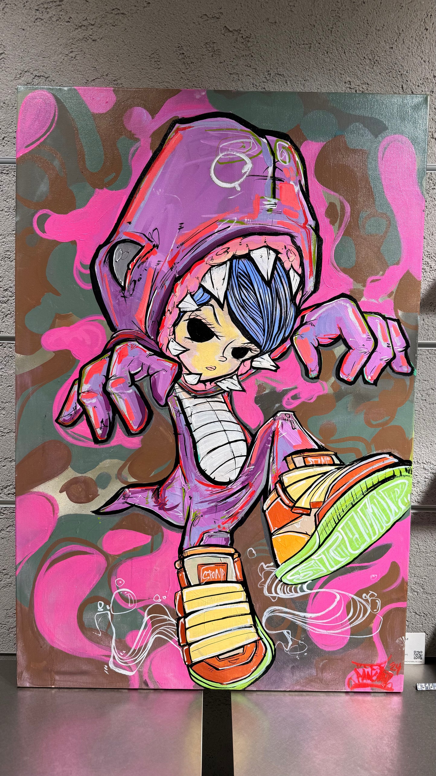 “STOMPING MS. PURPLE” Original Art Work 24”x36”