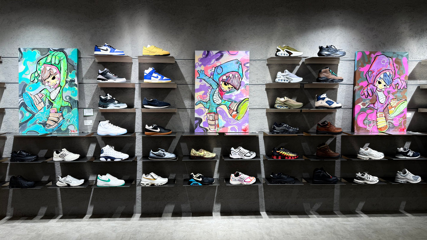 “STOMPING KIDZILLA” Original Art Work 24”x36”