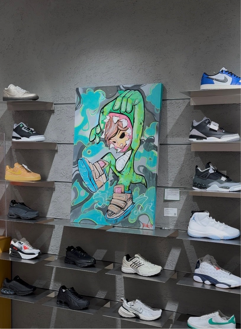 “STOMPING ALYSAURUS” Original Art Work 24”x36”