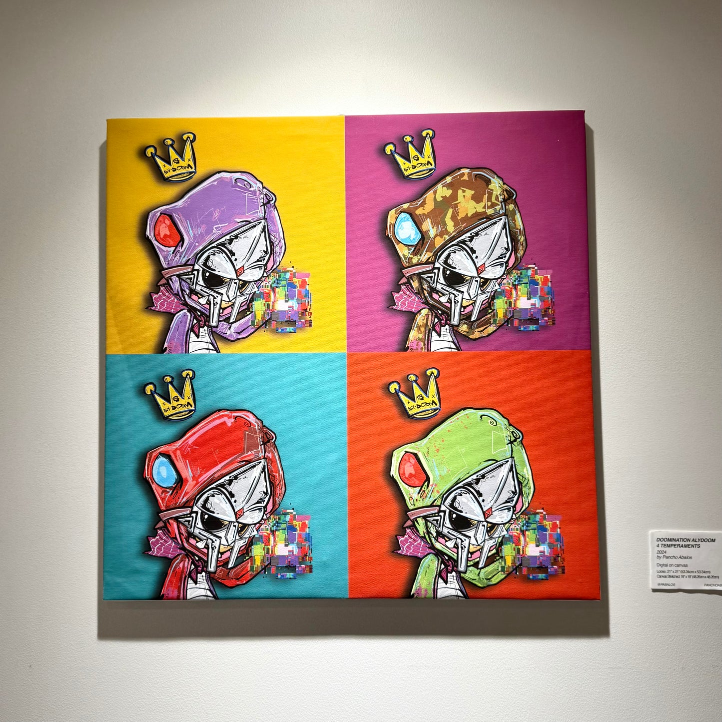 “DOOMINATION ALYDOOM 4 TEMPERAMENTS” Canvas Print 21”x21”