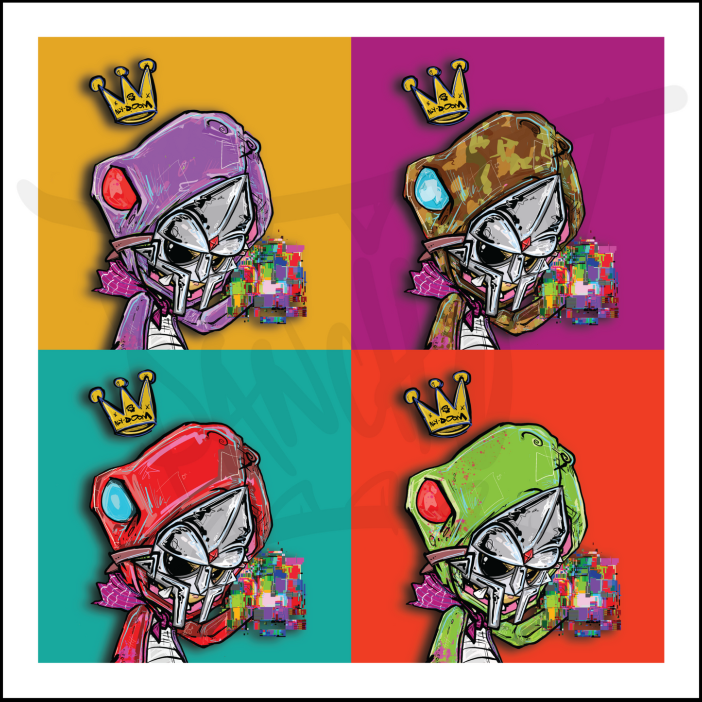 “DOOMINATION ALYDOOM 4 TEMPERAMENTS” Canvas Print 21”x21”