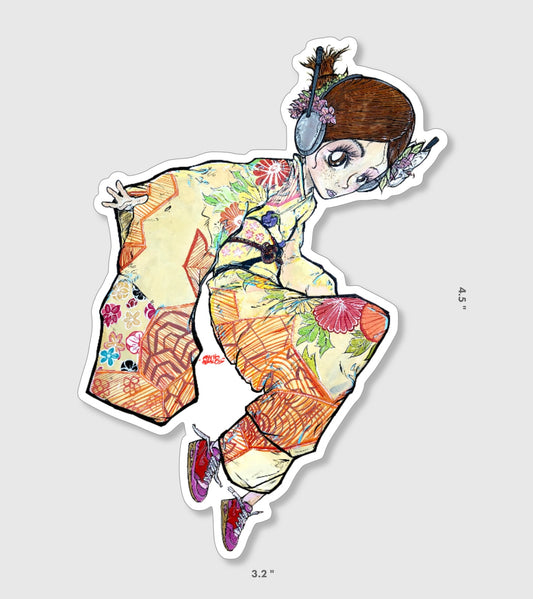 The Gemini Geisha Sticker