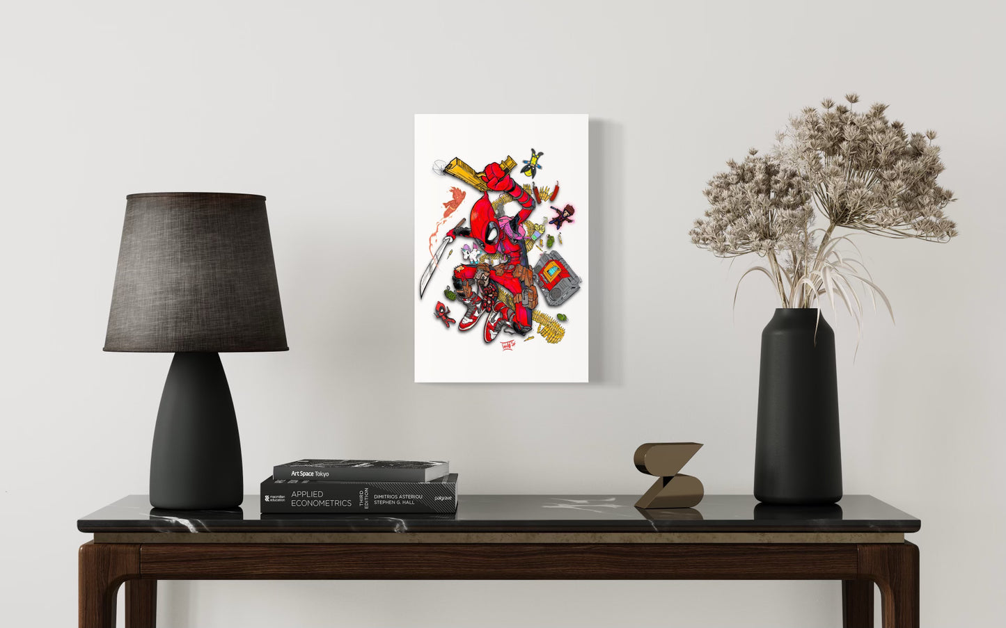 Revamped the first Deadpool design and tribute to the movie "Deadpool & Wolverine". This is a must-have for collectors and Marvel enthusiasts alike. Don’t miss your chance to own this epic duo art piece. Please also check Wolverine Print available separately. Size: 11”x 17” Medium: High-quality shimmer print on premium lithograph paper *Please allow 2-3 weeks for all shipping orders. *ALL SALE ARE FINAL.