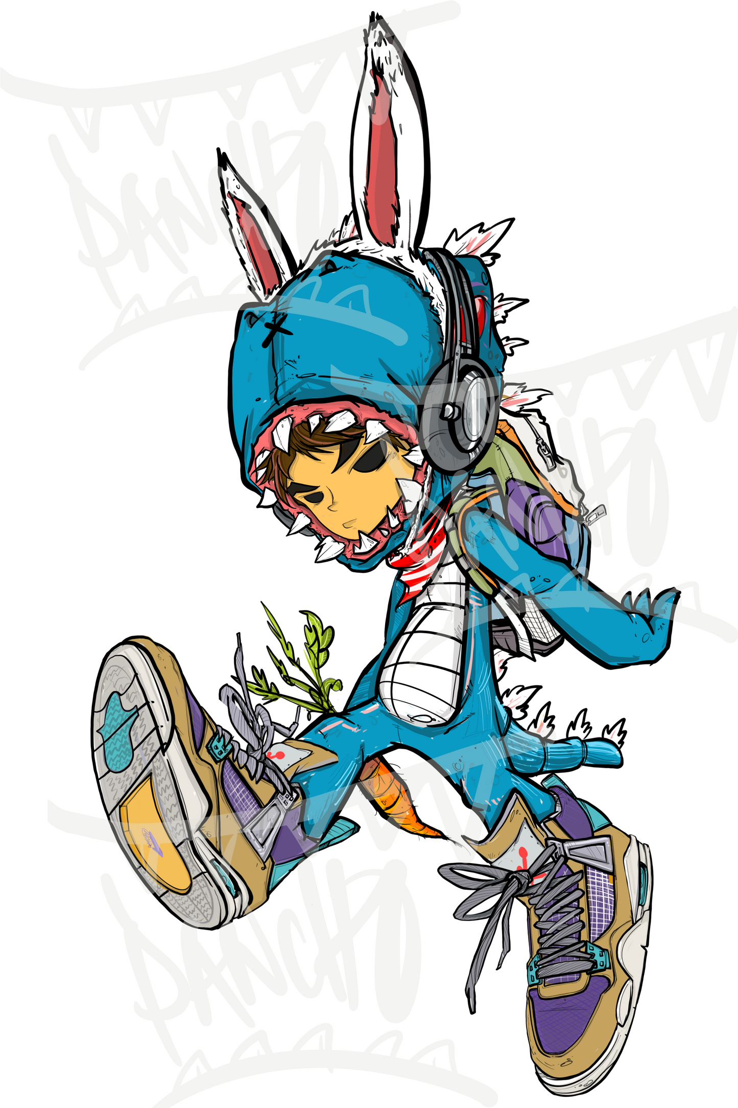 Kidzilla Rabbit Print