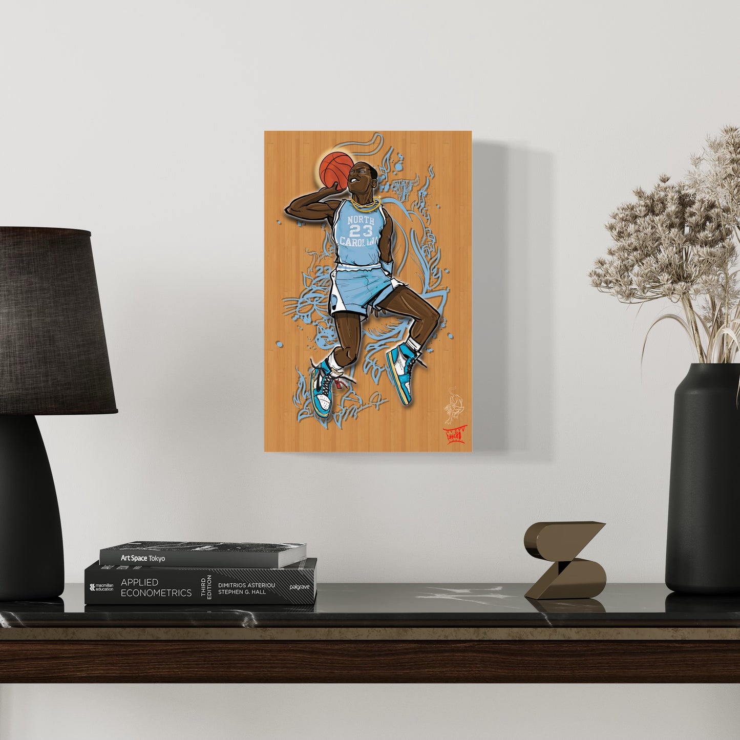 GOATSeries: UNC Black Cat Art print