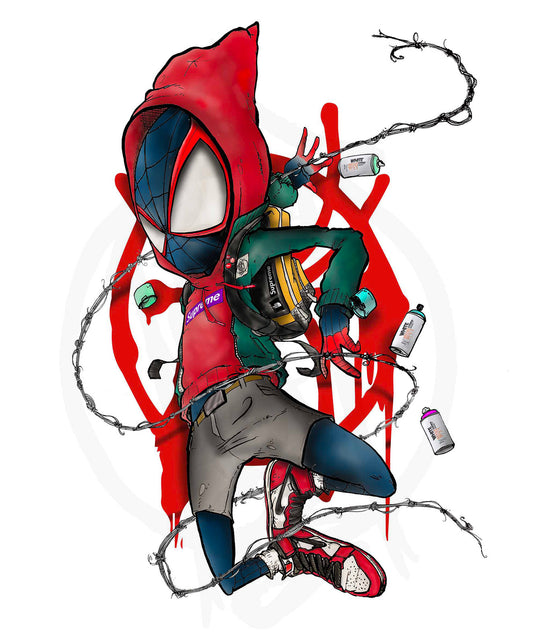spiderman miles print