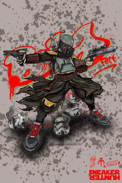 Sneaker Hunter Boba Fett the Mandalorian Print