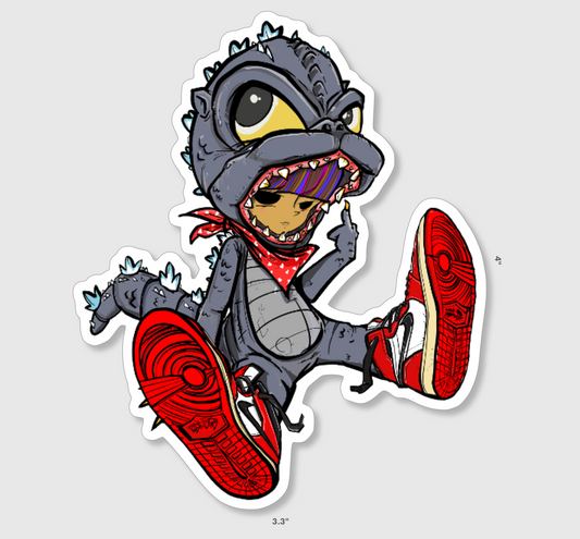 Kid Godzilla Sticker