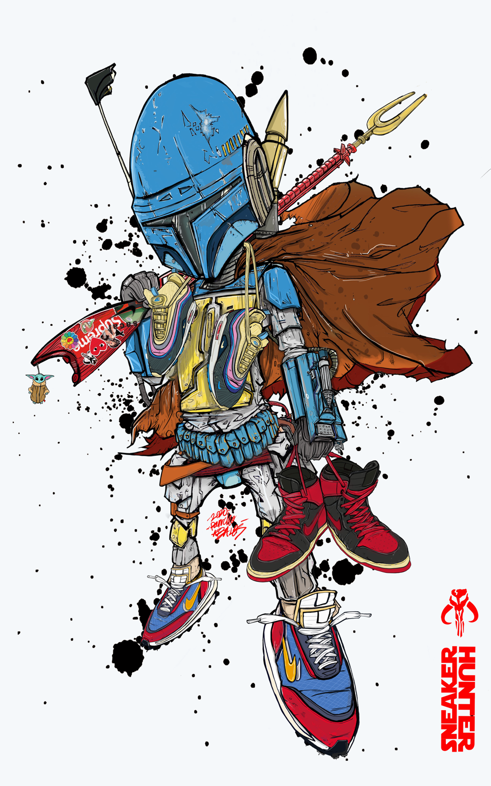 Sneaker Hunter Droids Fett Print