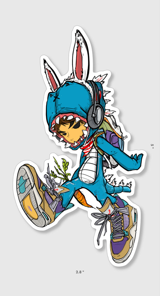 Kidzilla Rabbit Sticker