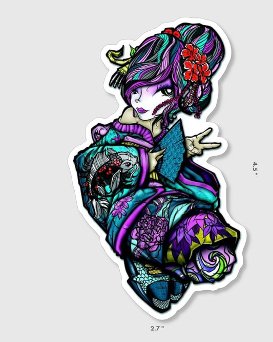 Purple Geisha Sticker