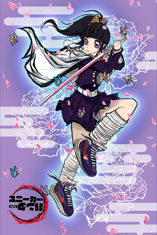 Demon Slayer Kanao Tsuyuri sneaker hunter art print